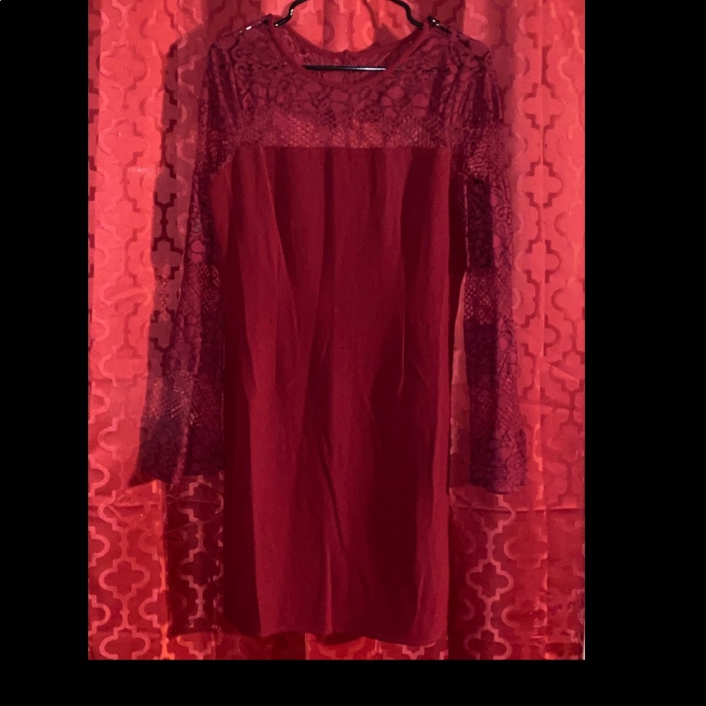 Burgundy dress